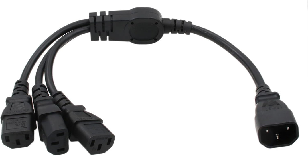 IEC320 Power Splitter Kabel Einzel C14 bis 3 x C13 10A 250V Verlängerungskabel 12 Zoll für UPS USV P