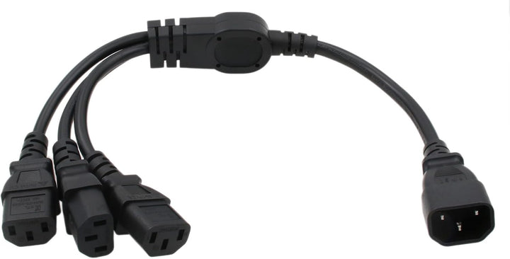 IEC320 Power Splitter Kabel Einzel C14 bis 3 x C13 10A 250V Verlängerungskabel 12 Zoll für UPS USV P