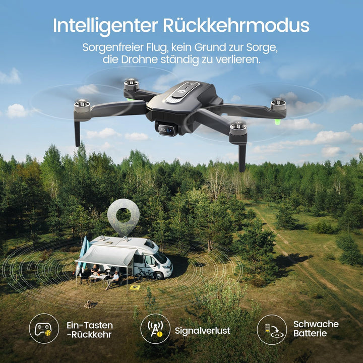 Holy Stone GPS Drohne mit Kamera 4K für Anfänger, HS460 Drohnen mit 26 Min. Lange Flugzeit, Bürstenl