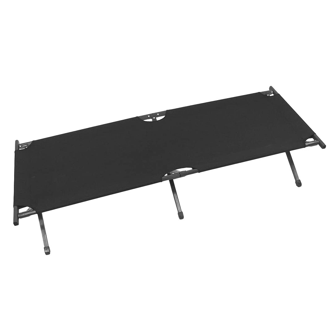 MFH US Camp Bed Aluminium 190x66 cm Schwarz 190x66 cm, Schwarz 190x66 cm