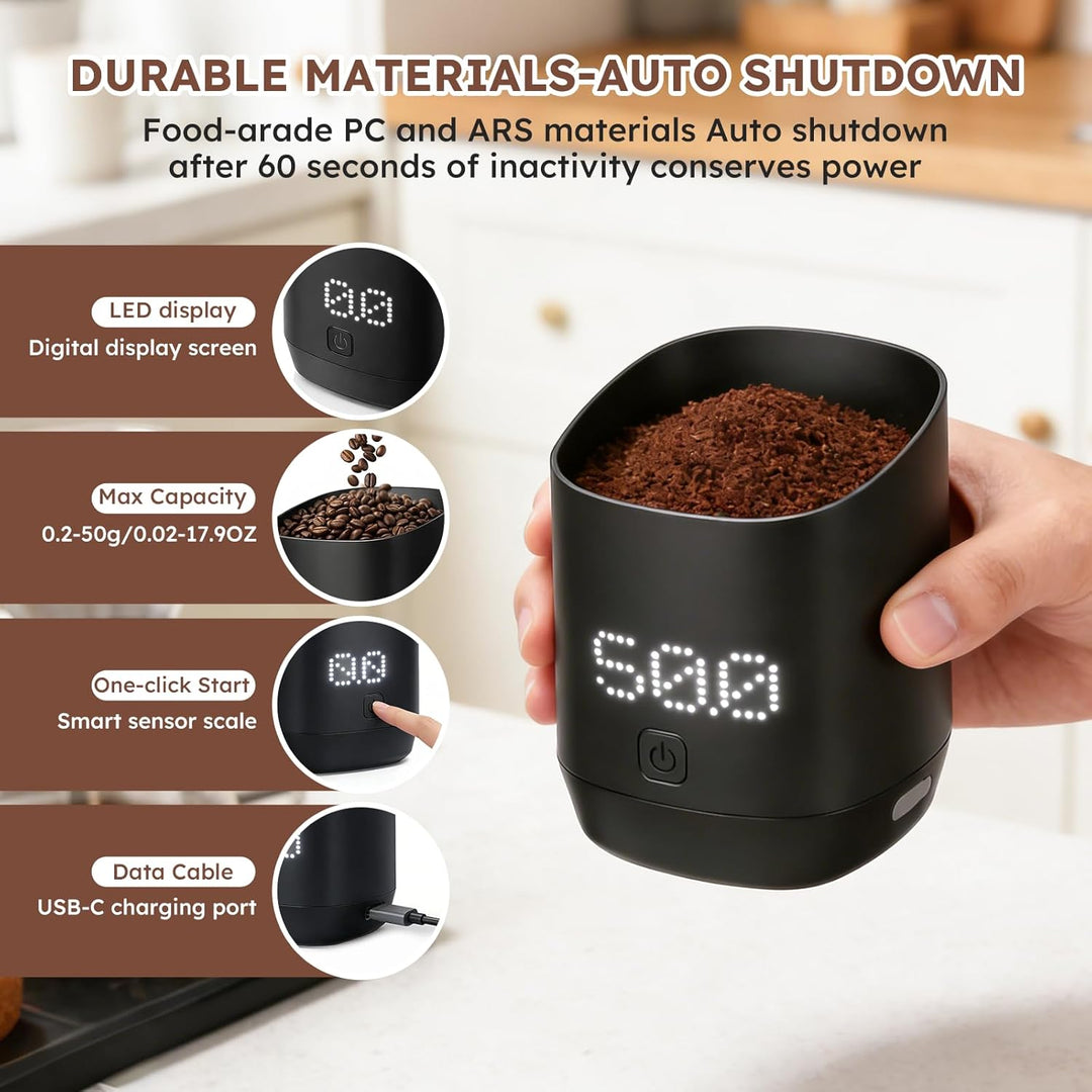 Digitale Kaffeewage mit LED-Display, Digital Kaffeewaage för Espresso & Pour-Over, Digitale Dosierme