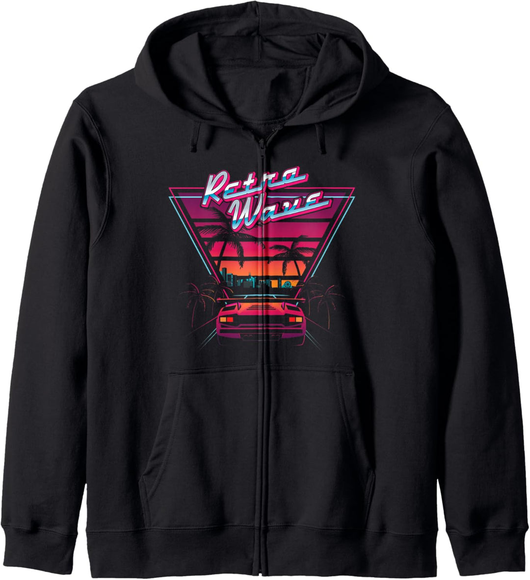 80s Vintage Retrowave Synthwave Love Retro Wave Miami Beach Kapuzenjacke