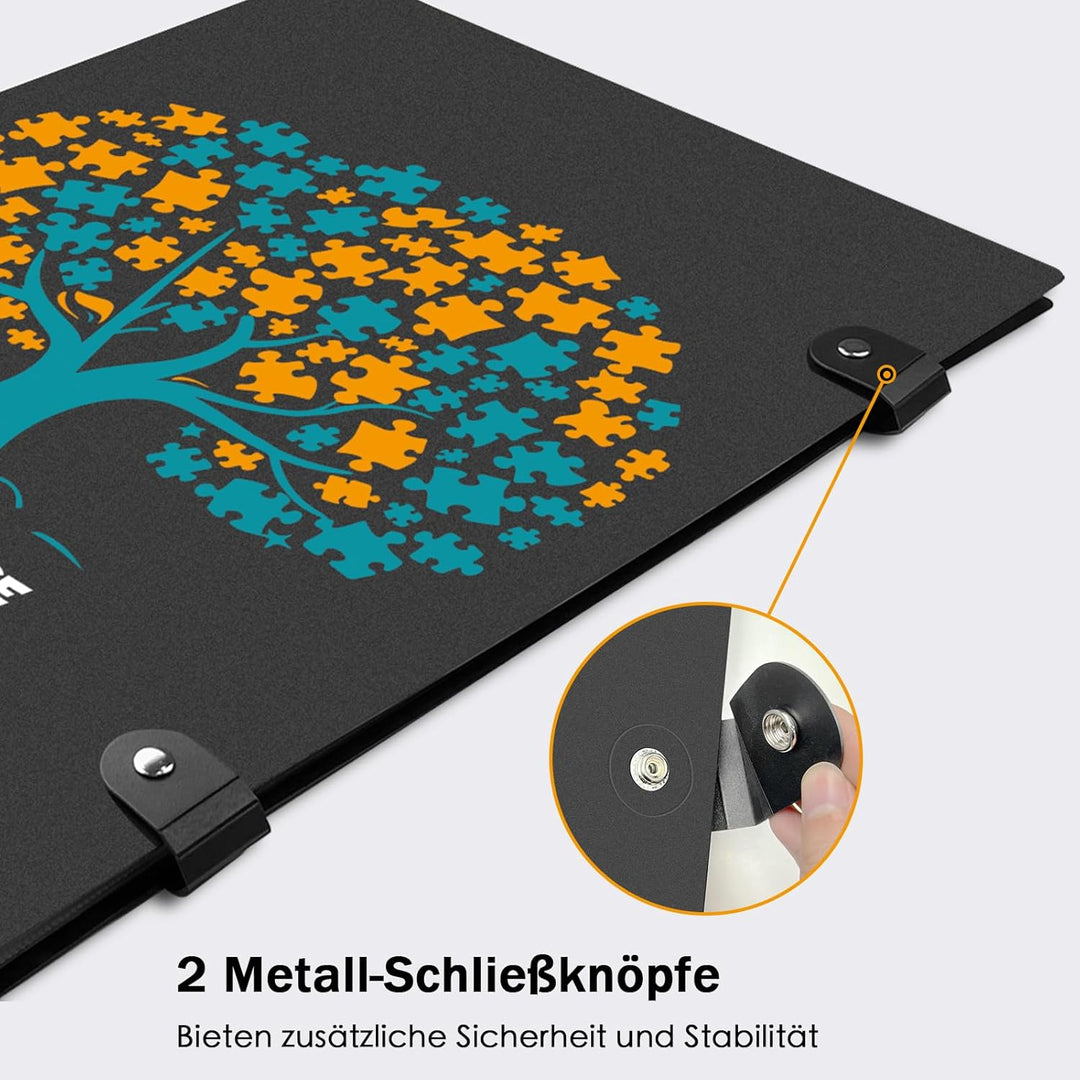 Nariolar Puzzle Aufbewahrungsordner für 1000 Teile – 24 HD-Taschen, Platz für 48 Puzzles, tragbar –
