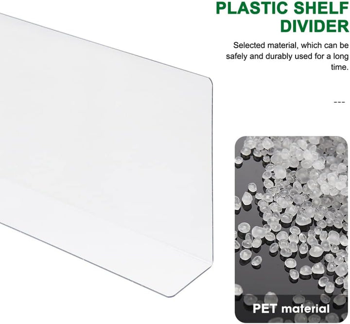 DOITOOL 8 Transparente Acryl-Regalteiler Für Schrankorganisation L-Förmige Klare Regalteiler Für Küc