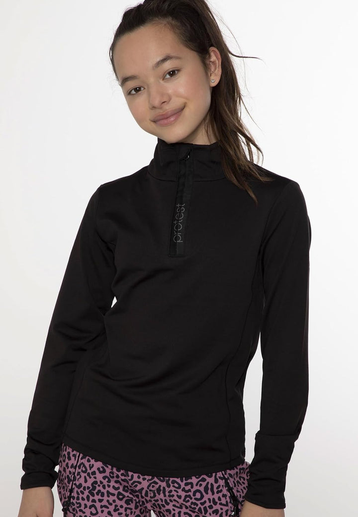 Protest Mädchen 1/4-reissverschluss FABRIZOY JR XXS True Black, XXS True Black