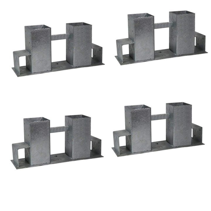 4x Holzstapelhilfe Feuerverzinkt Stapelhilfe Holzstapelhalter Brennholz Kaminholz Gestell