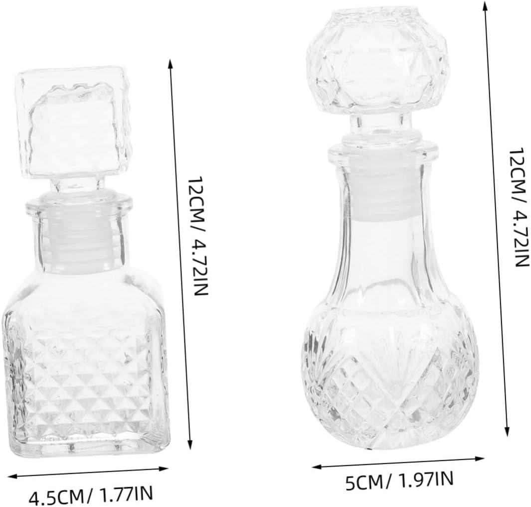 VICASKY 50 Ml 6 Stück Glas Probe Flaschenset Transparent Mit Versiegelung Praktisch Für Wein Und Whi