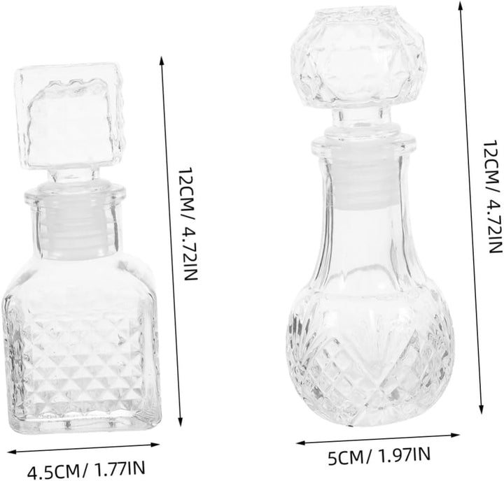 VICASKY 50 Ml 6 Stück Glas Probe Flaschenset Transparent Mit Versiegelung Praktisch Für Wein Und Whi