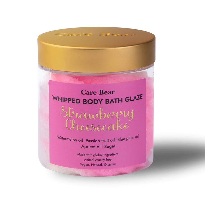 CareBear Whipped Body Bath Scrub, Peeling und Peelingmittel, mit Aprikosenöl, blauem Pflaumenöl, Vit