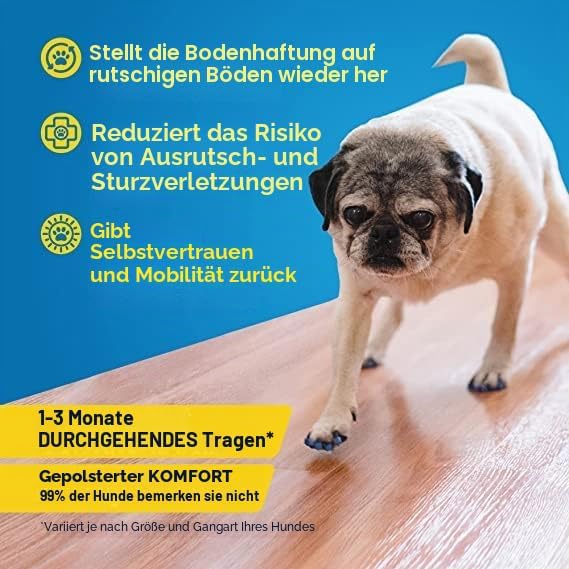 Dr. Buzby's Zehengriffe für Hunde, sofortige Traktion auf Holz-/Hartholzböden, rutschfeste Entlastun