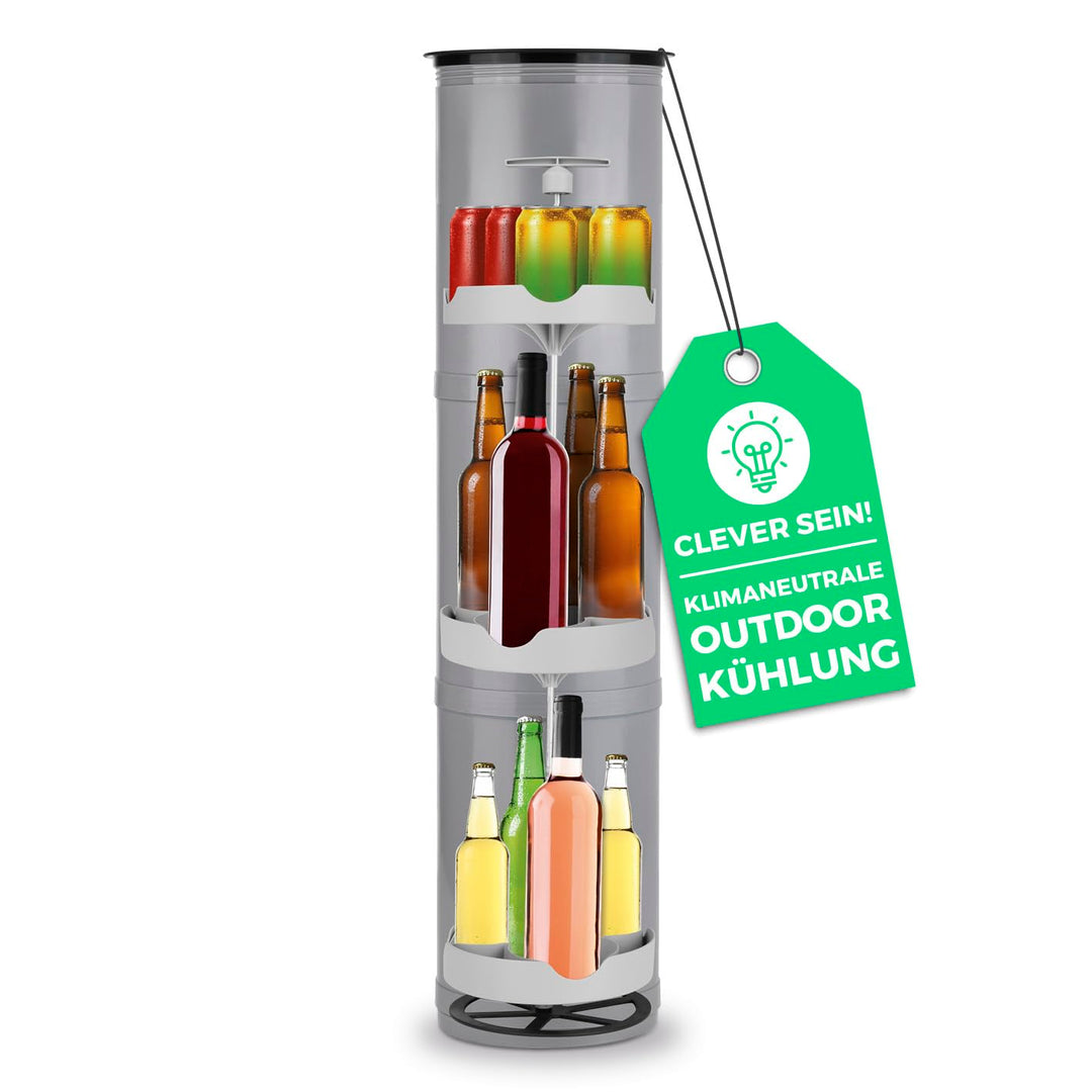 EASYmaxx Flaschenkühler Outdoor | Flaschen- und Dosen-Kühler | Erdloch Bierkühler | Bis zu 13 Flasch