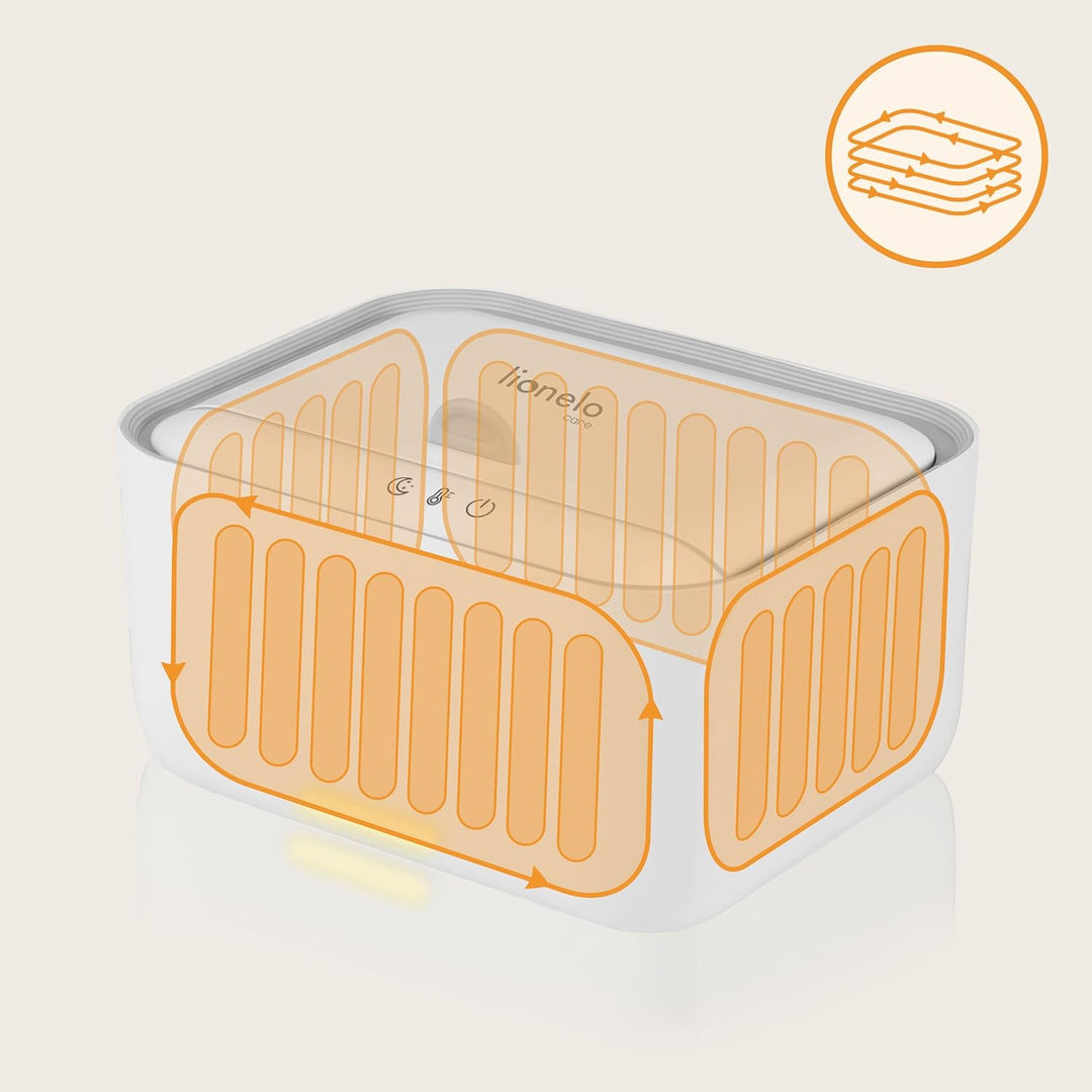 Lionelo BABYBLISS 20W Wärmegerät für Feuchttücher und kleine Handtücher 20 W für Babys, eingebautes