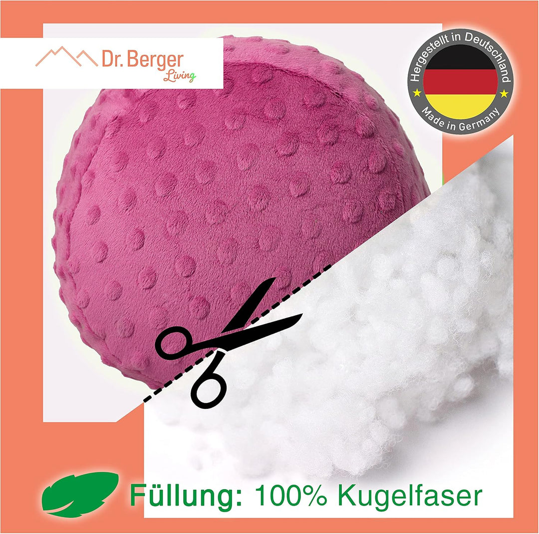 Dr. Berger Leseknochen Nackenrolle Lesekissen 40x18 cm Minky Design - 380g Baumwolle extra flauschig