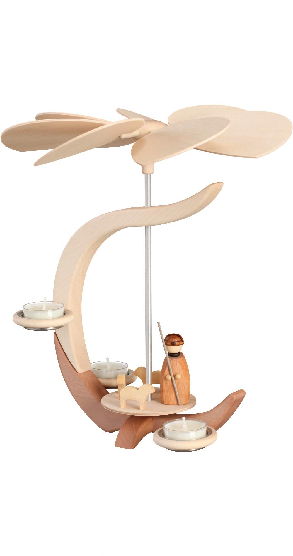 Seiffener Volkskunst Pyramide C-Form Schäfer ca. 30 cm (ohne Kerzen)