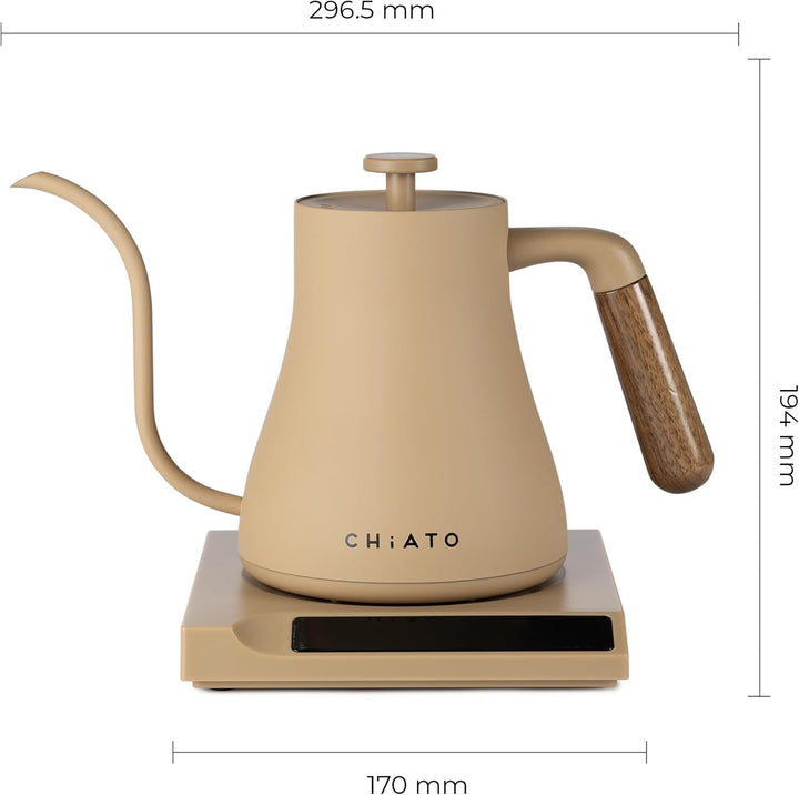flowPLAY Schwanenhals Wasserkocher 0,6L – Gooseneck Kettle Elektrisch für Pour Over Kaffee, Barista