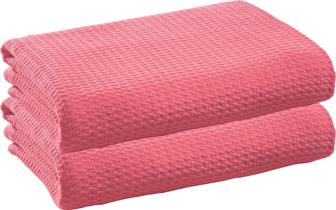Erwin Müller Sommerdecke Siena im 2er-Pack, Baumwolldecke rosé Grösse 100x150 cm - luftig-leicht, we