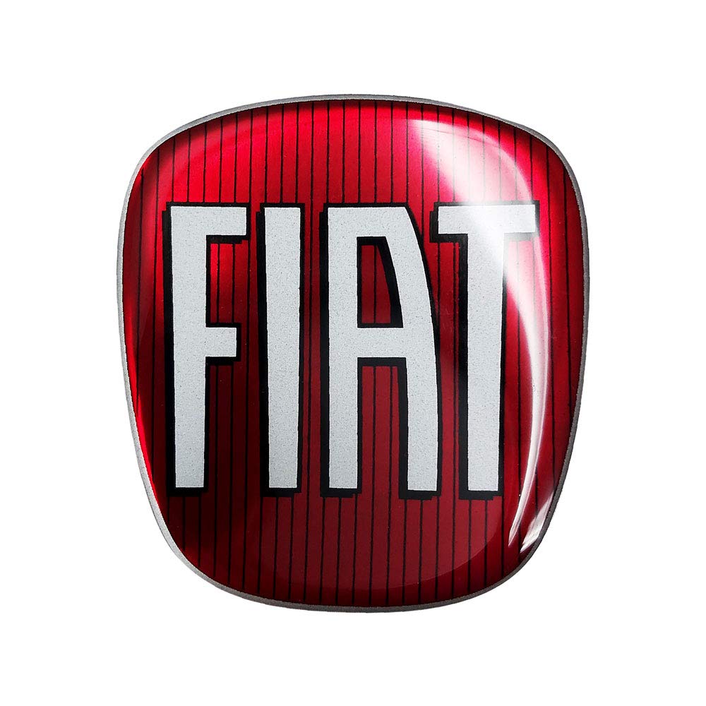 Fiat AMS 14237 Aufkleber Professional 3D Ersatzteil Logo für Ducato, rot Single, Single