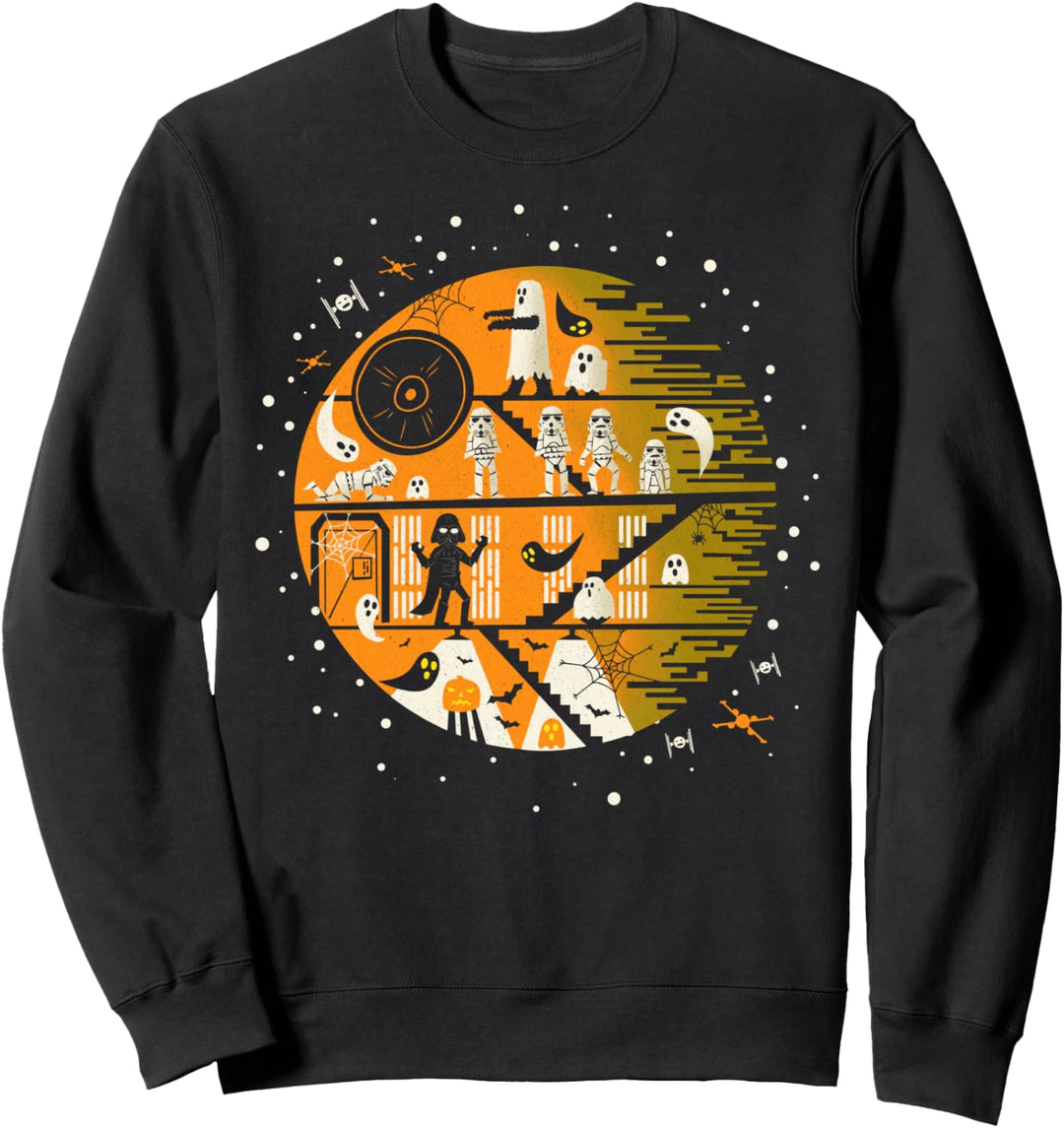 Star Wars Death Star With Ghosts Poster Sweatshirt