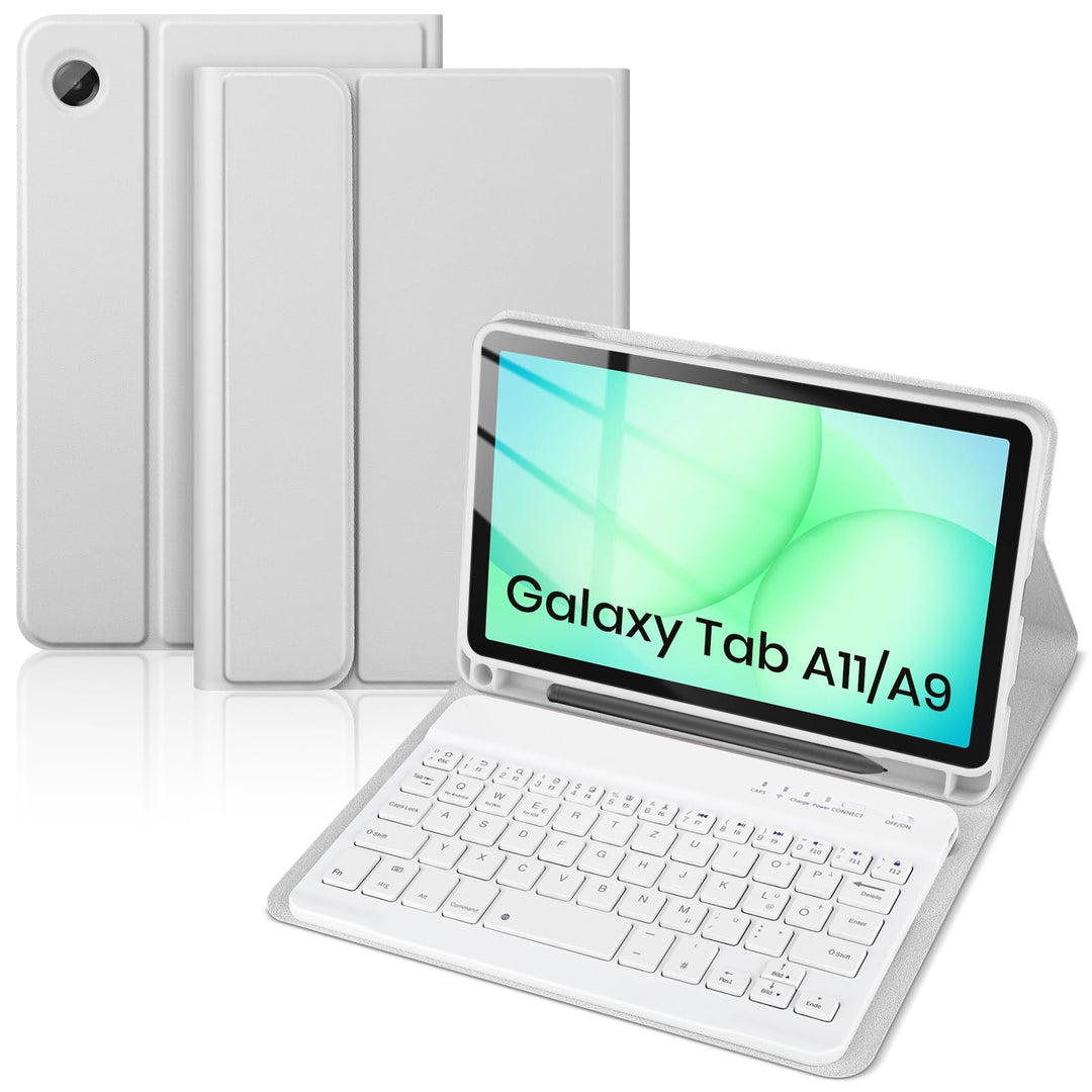 Hülle mit Tastatur für Samsung Galaxy Tab A11 / A9 8.7 Zoll 2025 | Tastatur für Samsung Galaxy Tab A