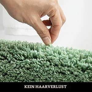 MIULEE Badematte Weiche Badteppich rutschfest Badvorleger Fussmatte Badzimmermatte Bettvorleger Flau