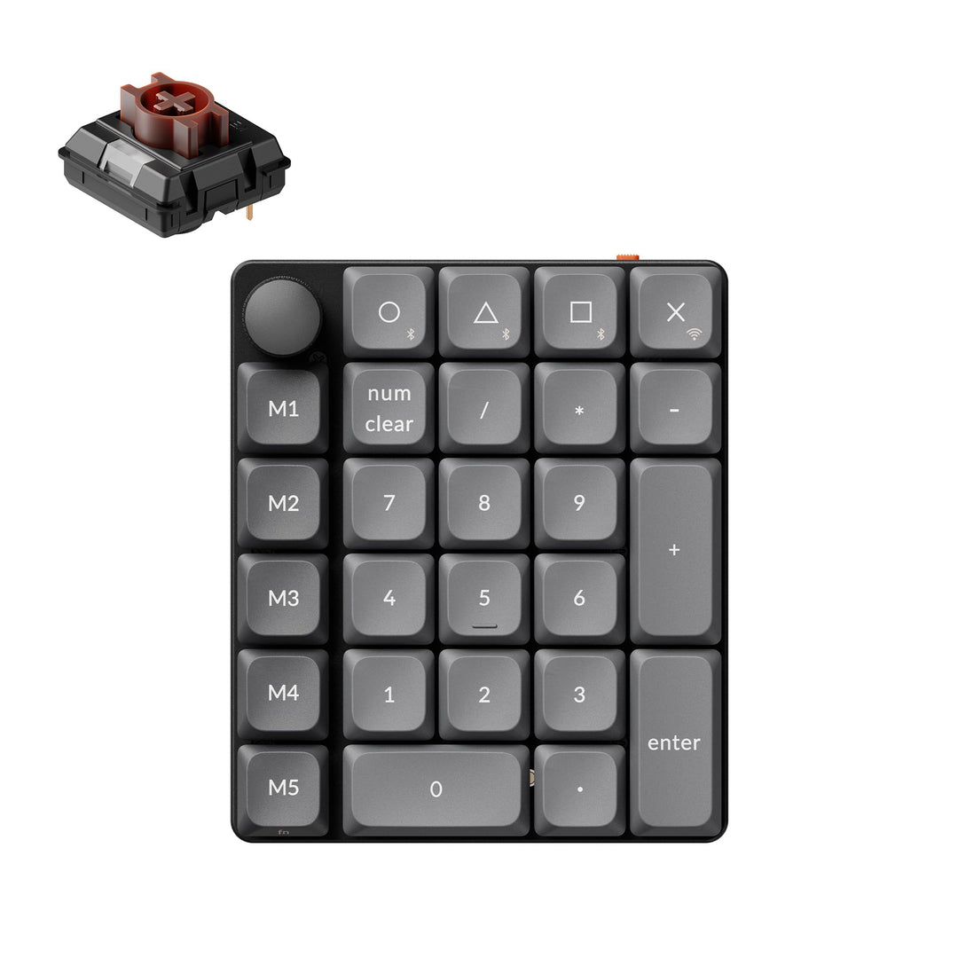 Keychron K0 Max Kabelloser Numpad, Low-Profile, programmierbar mit QMK/Launcher, 2,4 GHz &amp; Bluetooth
