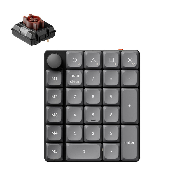 Keychron K0 Max Kabelloser Numpad, Low-Profile, programmierbar mit QMK/Launcher, 2,4 GHz &amp; Bluetooth