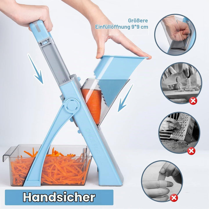 Gemüseschneider,Multifunktions Verstellbar Blau