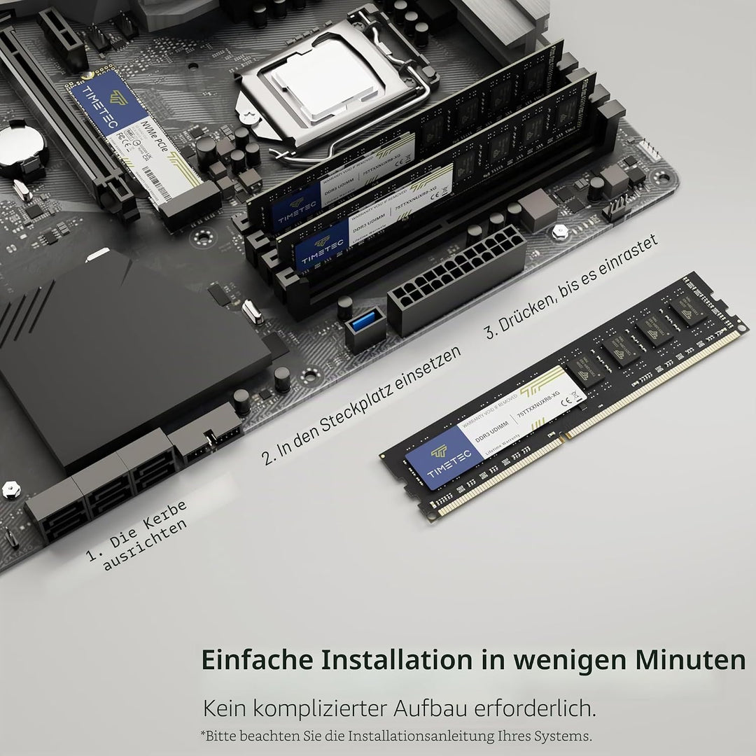 Timetec Premium 32GB KIT(4x8GB) DDR3L / DDR3 1600 MHz (DDR3L-1600) PC3L-12800 / PC3-12800 Non-ECC Un
