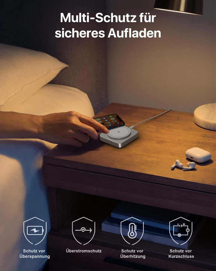 Mag-Safe Ladestation,Tragbare Ladegerät für Apple Watch und iPhone, induktive Ladestation für Reisen