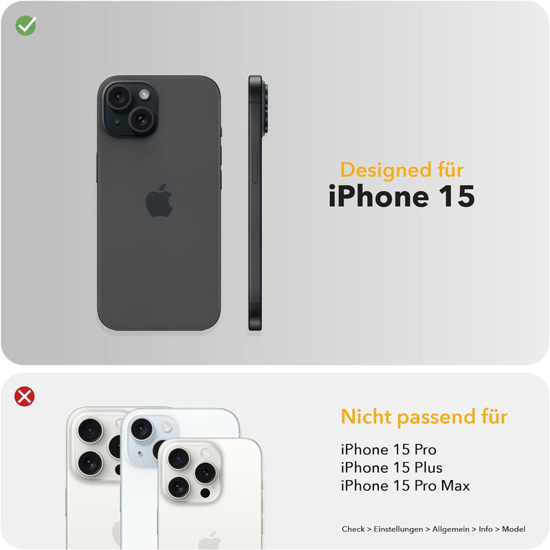 Woodcessories - BioCase, Magnetische Handyhülle für iPhone 15 kompatibel mit MagSafe,Hülle mit Magne