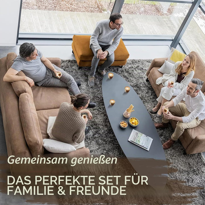 Cappuccino Tassen 6er Set, Cappuccino Gläser, 250ml Doppelwandiges Kaffeegläser, Schwebeeffekt, Ther