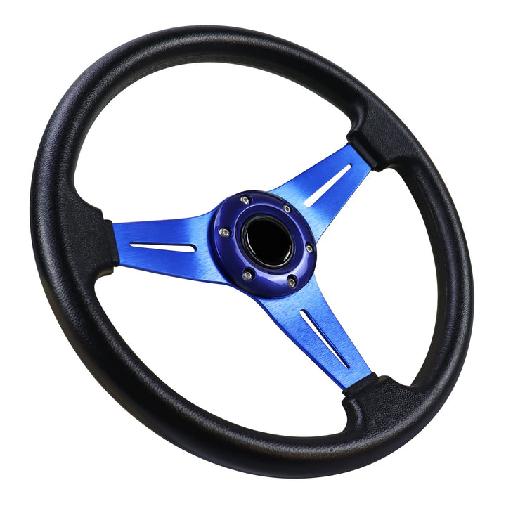 Acclcors Universal Rennlenkrad, Drifting-Lenkrad,Gaming Rennlenkrad 13.6" 6 Schrauben Grip Vinyl Led