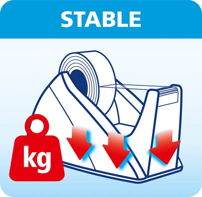 tesa Easy Cut Professional - Standfester Tischabroller für tesafilm - zur Verarbeitung von grossen K