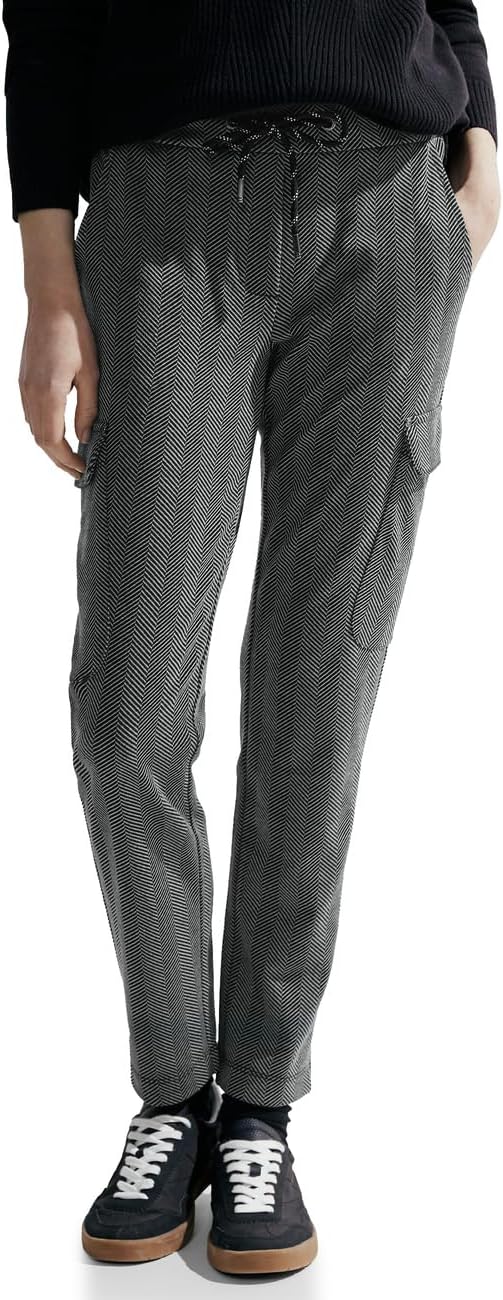 Cecil Damen Casual Fit Cargohose L / 30L Schwarz, L / 30L Schwarz