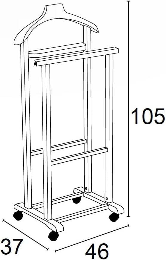 Arredamenti Italia Herrendiener für Schlafzimmer MIRANO, Holz - Elegant - Farbe: Kirsche AR-It il Cu
