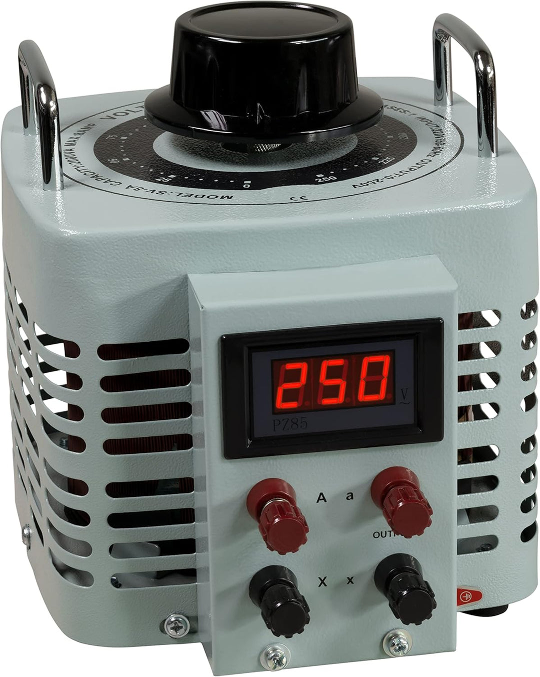 MC POWER - Spartrafo Stelltrafo | V-8000 LED Display | Ringkern-Stelltrafo regelbar 0-250V 8A, 2.000