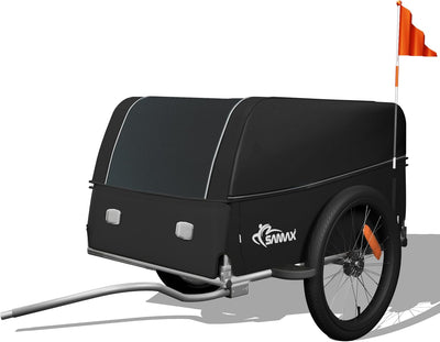 SAMAX Transportanhänger Fahrradanhänger Lastenanhänger Fahrrad Anhänger - mit Kupplung - 40 Kg / 120