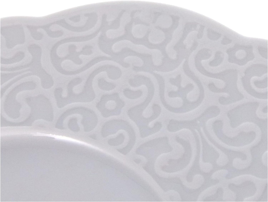 Alessi MW01/94 Dressed Frühstückteller 4 Stück aus Porzellan, Frühstück