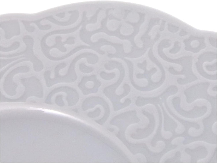 Alessi MW01/94 Dressed Frühstückteller 4 Stück aus Porzellan, Frühstück