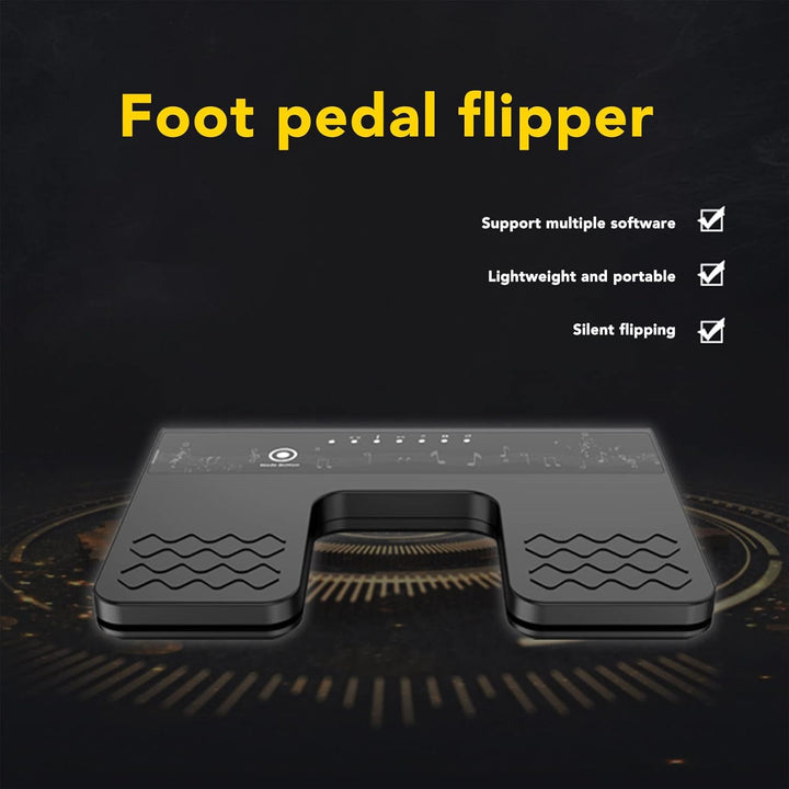 Kabelloses Page Turner Pedal, Bluetooth Fusspedal Wiederaufladbarer Leiser Noten Seitenwender für Ta