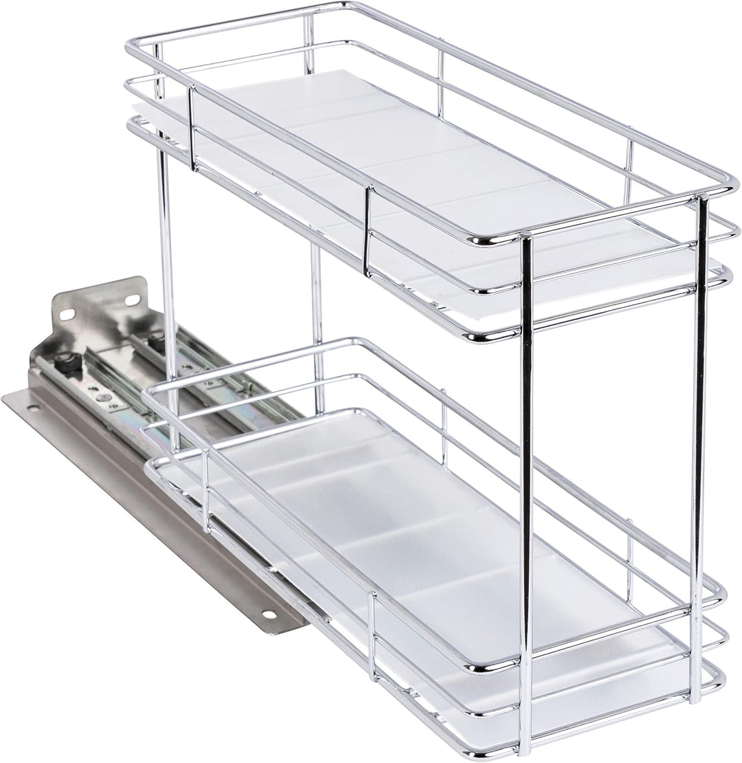 ONVAYA® Gewürzregal ausziehbar | Doppelkorb | Gewürzständer aus Edelstahl | Schrankeinsatz für die K