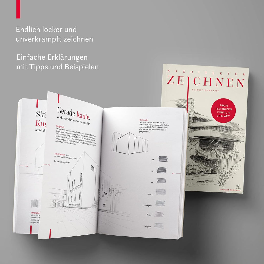 Architektur zeichnen leicht gemacht: Mit leicht verständlichen Anleitungen, vielen Übungen, Tipps un