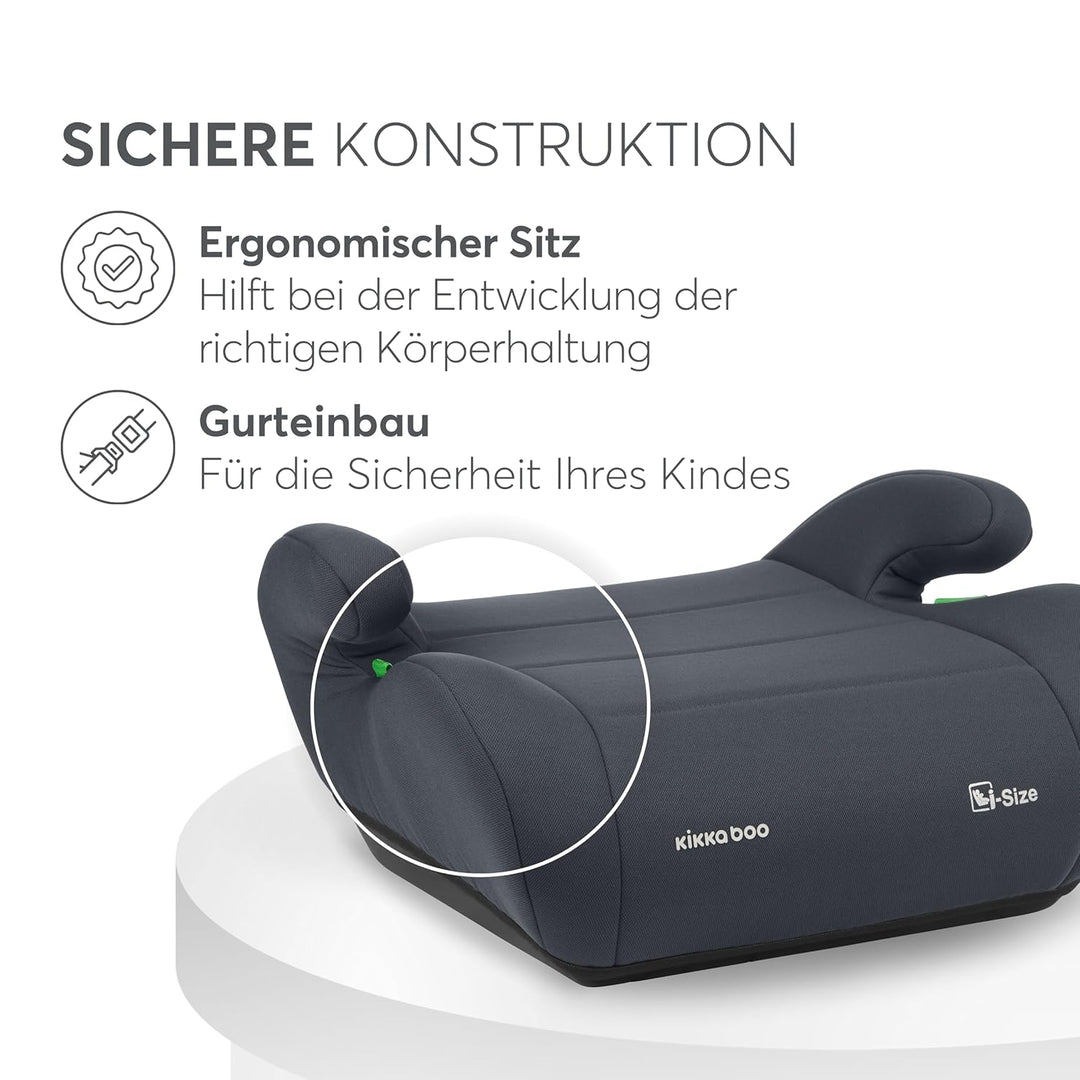 KikkaBoo Sitzerhöhung Auto Kinder i-UP, i-Size, 125-150 cm, Gruppe 3, 7-12 Jahre, 22-36 kg, Leichter
