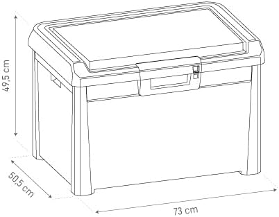 TOOMAX Art. 170 Kissen Compact Box Santorini Plus, 73 x 50,5 x 49,5 cm, braun