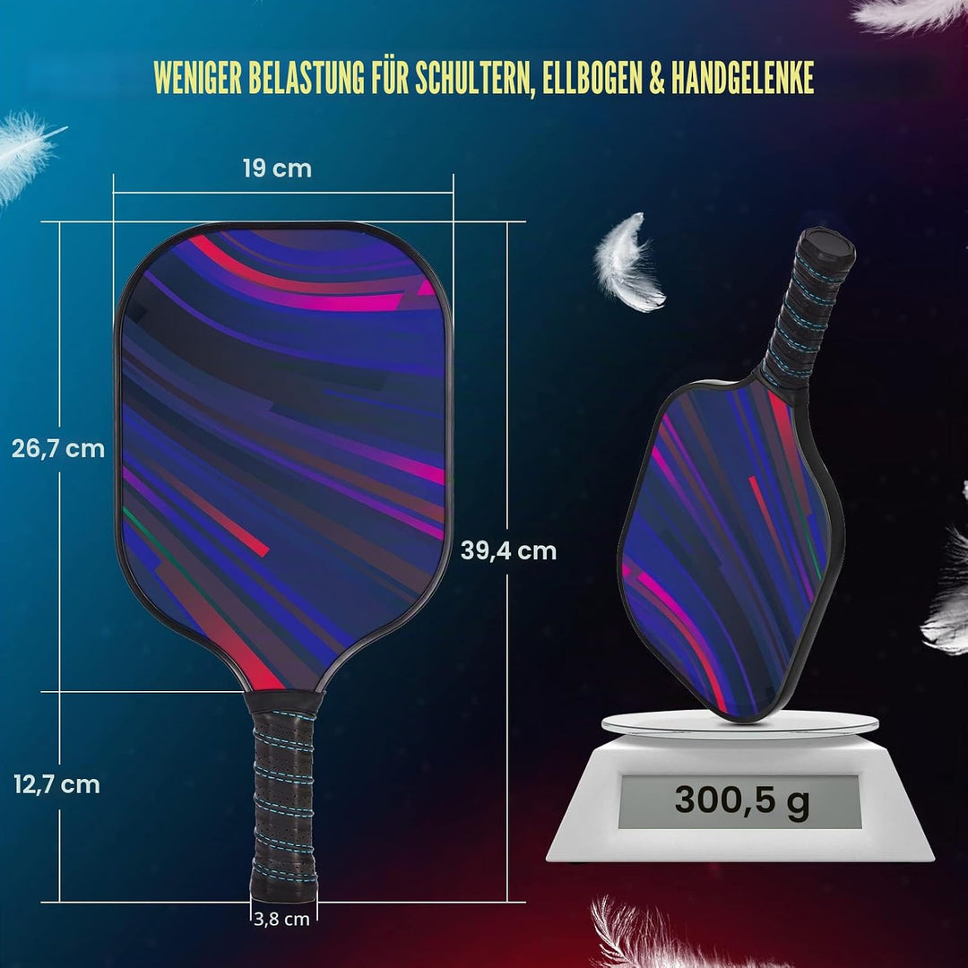 DULCE DOM Pickleball-Paddel, 2er- / 4er-Set, USAPA-genehmigt, Fiberglas/Kohlefaser, Pickleballschläg