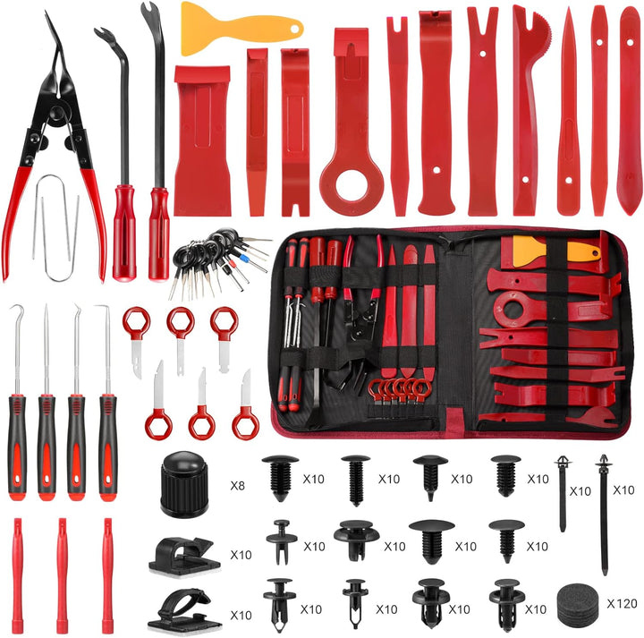 Eaukar Auto Demontage Werkzeuge, 330 Stück Fahrzeug Demontage Zierleistenkeile Innen-Verkleidung Heb