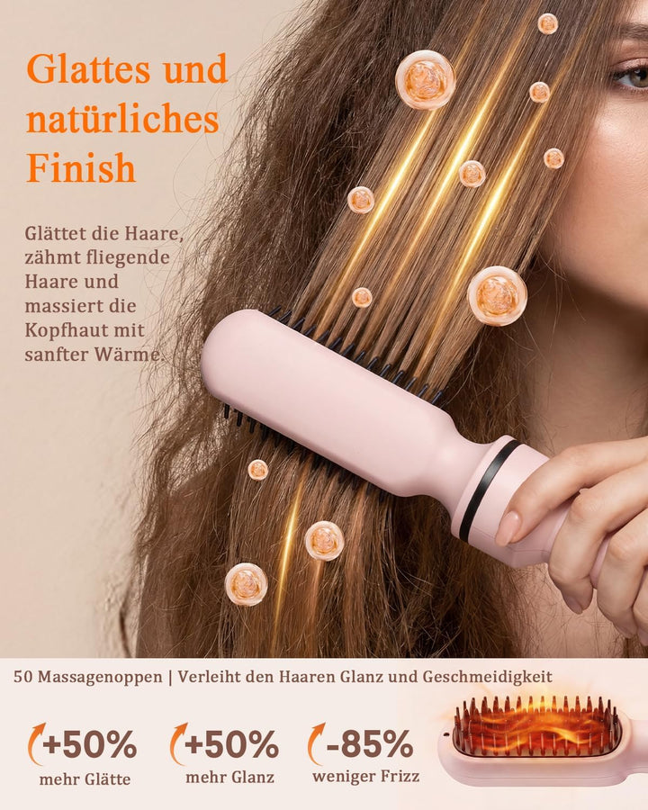 6-in-1Hairstyler, Lockenstab Automatisch Anzug, Glätteisen, Glättbürste, Wellen-Curling-Sticks, Ione