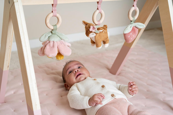 Little Dutch Baby Gym Spieltrapez Spielbogen Holz inkl. Anhänger rosa - Fairy Garden