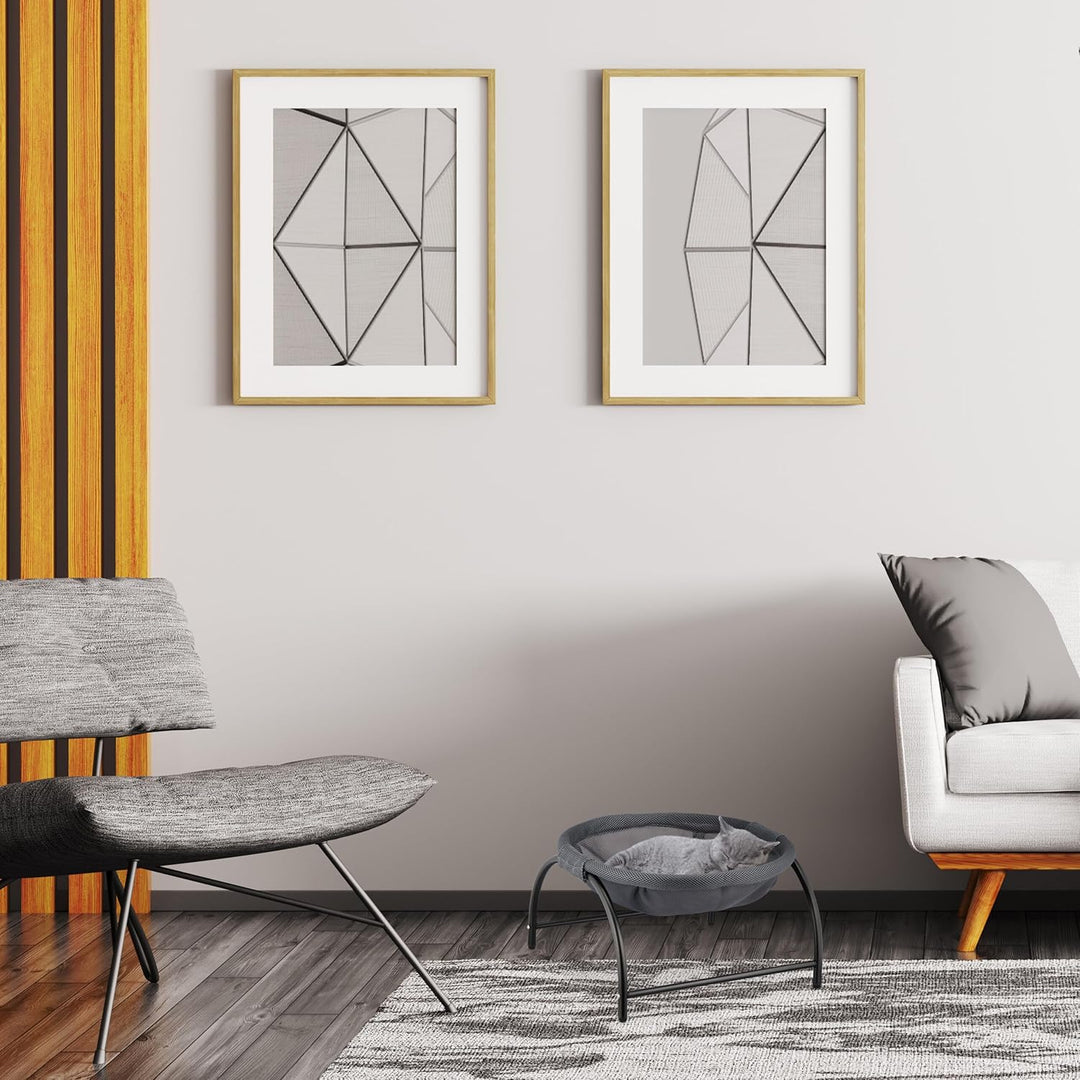 Relaxdays Katzenhängematte, stehend, erhöhter Katzenhängesessel, HBT: 25 x 44 x 42 cm, Katzenbett, d
