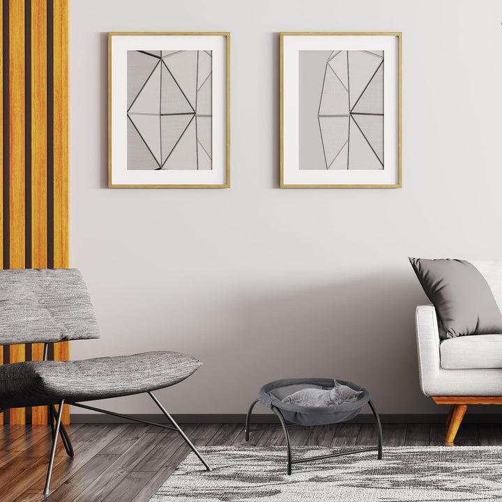 Relaxdays Katzenhängematte, stehend, erhöhter Katzenhängesessel, HBT: 25 x 44 x 42 cm, Katzenbett, d